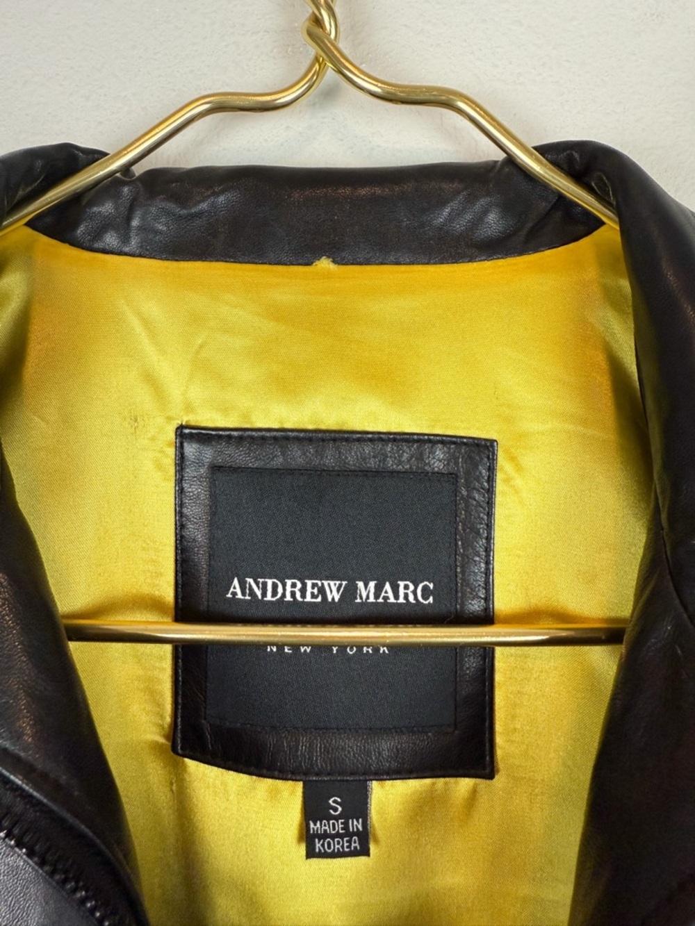 Vintage Andrew Marc New York Black Leather Zip Up Jacket Size Small - Picture 9 of 11